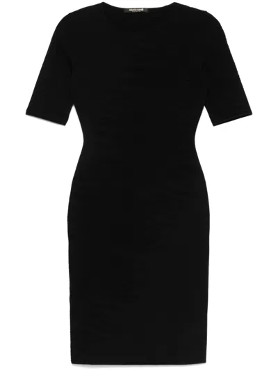 ROBERTO CAVALLI OPENWORK-AREAS MINI DRESS