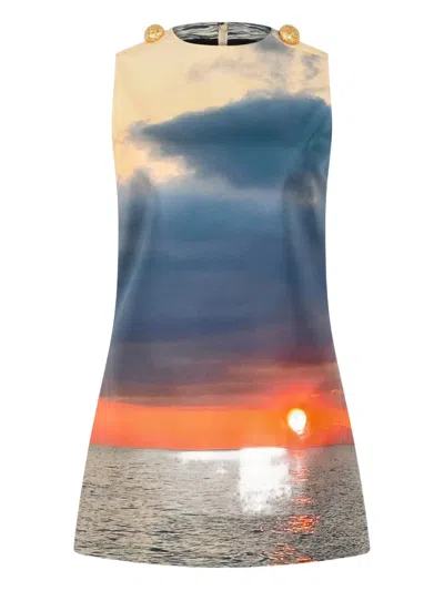 ROBERTO CAVALLI PHOTOGRAPH-PRINT MINI DRESS