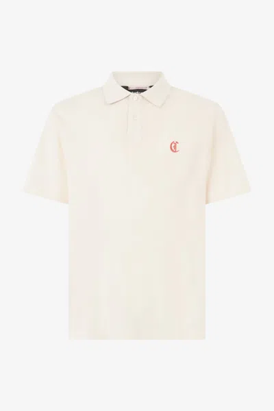 ROBERTO CAVALLI POLOSHIRT MIT MONOGRAMM JC UND LETTERING