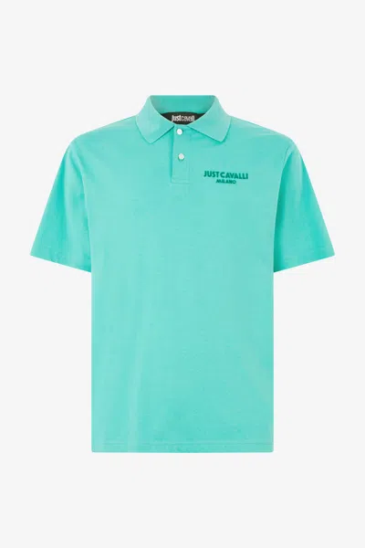 ROBERTO CAVALLI POLOSHIRT MIT GESTEPPTEM MONOGRAMM JC