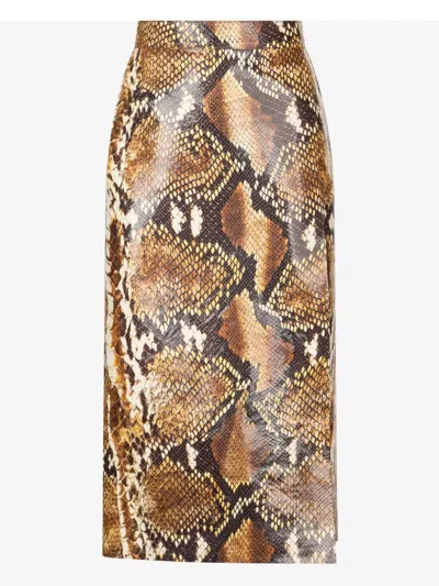 ROBERTO CAVALLI REPTILE-SKIN EFFECT SKIRT