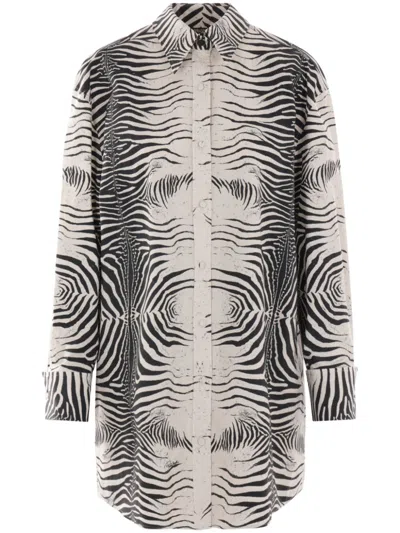 ROBERTO CAVALLI ZEBRA-PRINT SHIRTDRESS