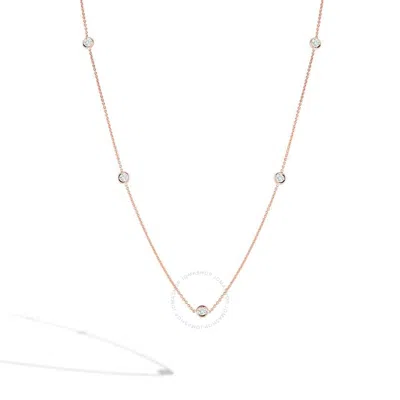 ROBERTO COIN ROBERTO COIN DIAMONDS BY THE INCH ROSE GOLD STATION NECKLACE - .25CTW - 001316AXCHD0