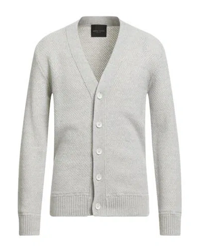 ROBERTO COLLINA ROBERTO COLLINA MAN CARDIGAN LIGHT GREY SIZE 38 MERINO WOOL
