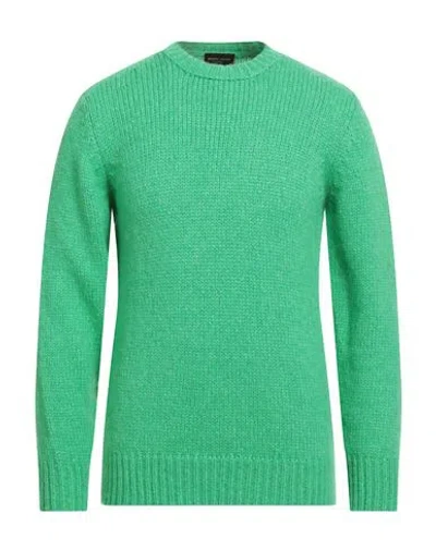 ROBERTO COLLINA ROBERTO COLLINA MAN SWEATER GREEN SIZE 44 BABY ALPACA WOOL, NYLON, WOOL