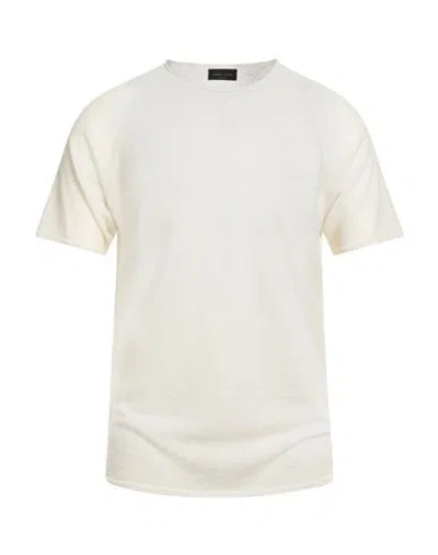 ROBERTO COLLINA ROBERTO COLLINA MAN SWEATER IVORY SIZE 38 WOOL, ELASTANE