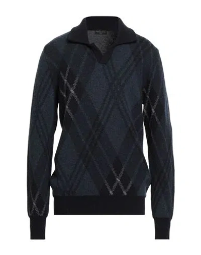 ROBERTO COLLINA ROBERTO COLLINA MAN SWEATER NAVY SIZE 42 WOOL