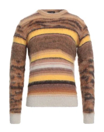 ROBERTO COLLINA ROBERTO COLLINA MAN SWEATER SAND SIZE 42 SUPERKID MOHAIR, NYLON, WOOL