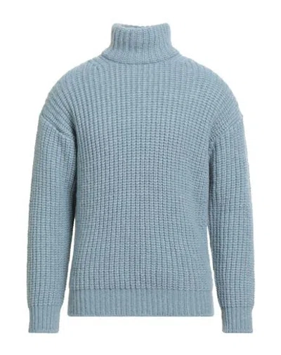 ROBERTO COLLINA ROBERTO COLLINA MAN TURTLENECK SKY BLUE SIZE 42 BABY ALPACA WOOL, NYLON, WOOL
