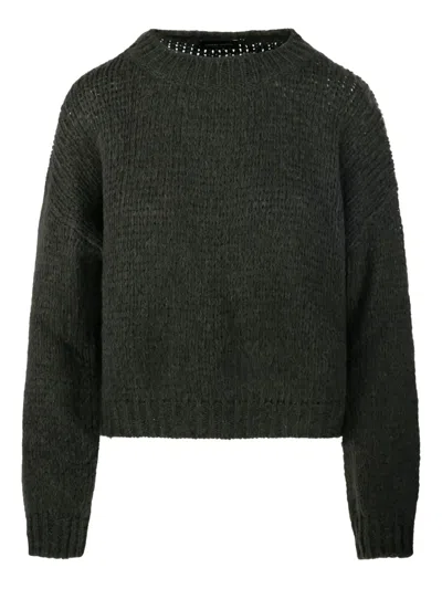 ROBERTO COLLINA TEXTURED ROUND-NECK SWEATER