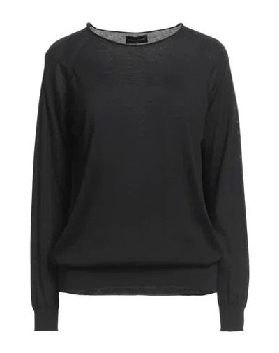 ROBERTO COLLINA ROBERTO COLLINA WOMAN SWEATER BLACK SIZE L MERINO WOOL