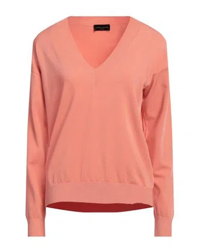 ROBERTO COLLINA ROBERTO COLLINA WOMAN SWEATER SALMON PINK SIZE S VISCOSE, POLYESTER