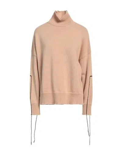 ROBERTO COLLINA ROBERTO COLLINA WOMAN TURTLENECK CAMEL SIZE L MERINO WOOL