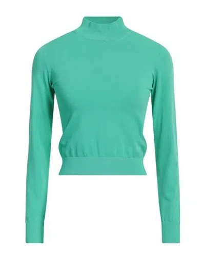 ROBERTO COLLINA ROBERTO COLLINA WOMAN TURTLENECK GREEN SIZE L VISCOSE, POLYESTER