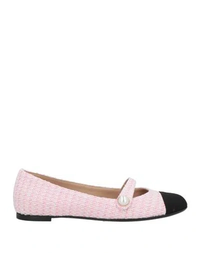 ROBERTO FESTA ROBERTO FESTA WOMAN BALLET FLATS PINK SIZE 6 TEXTILE FIBERS