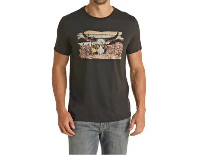 ROCK & ROLL DENIM MEN'S DALE BRISBY POW POW SHORT SLEEVE TEE IN BLACK