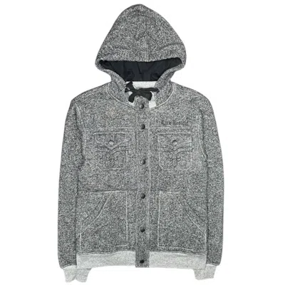 ROCK REVIVAL UNISEX BUTTON-UP HOODIE IN CHARCOAL