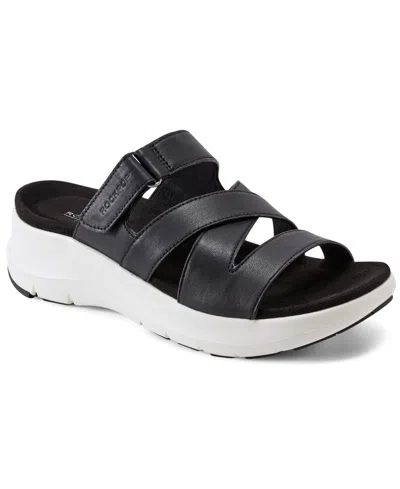ROCKPORT WOMEN'S QWYN SLIP-ON STRAPPY CASUAL WEDGE SANDALS