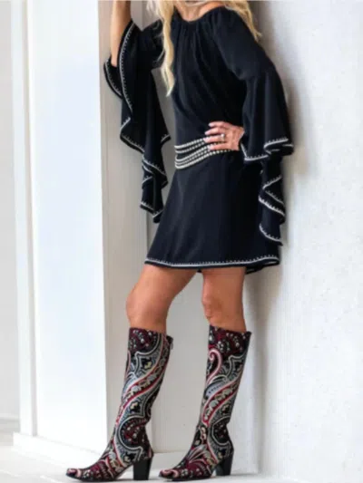 ROCKWELL THARP ADRIANNA DRESS IN BLACK