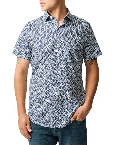 RODD & GUNN BENTHAM PRINTED SHORT SLEEVE BUTTON FRONT SHIRT