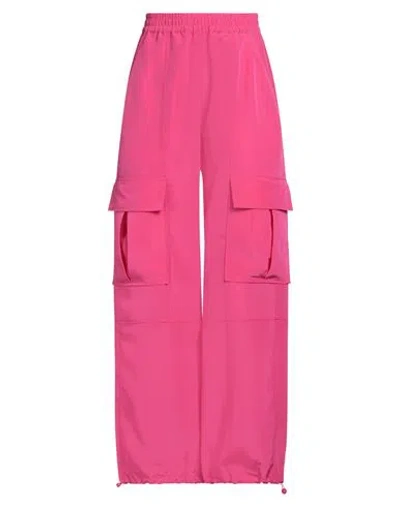 RODEBJER RODEBJER WOMAN PANTS FUCHSIA SIZE S VISCOSE, POLYESTER