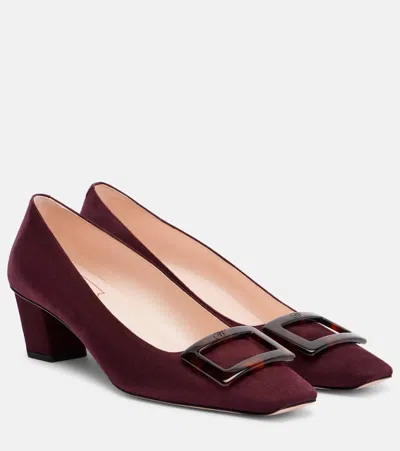 ROGER VIVIER BELLE VIVIER 45 SUEDE PUMPS