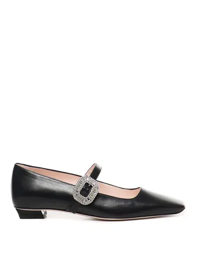ROGER VIVIER BELLE VIVIER LEATHER BALLERINAS