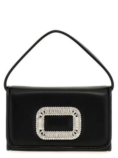 ROGER VIVIER WOMEN BLACK PILGRIM MICRO HANDBAG, ONESIZE LUXURY SHOULDER BAGS FOR WOMEN DARVEYS