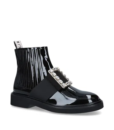 ROGER VIVIER ROGER VIVIER CRYSTAL-EMBELLISHED CHELSEA VIV' RANGERS BOOTS