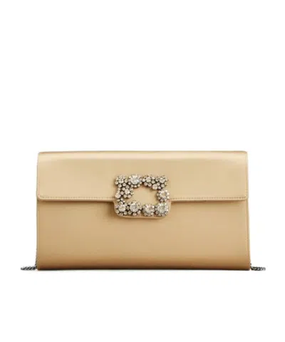 ROGER VIVIER ROGER VIVIER EFFLORESCENCE EMBELLISHED SATIN CLUTCH BAG