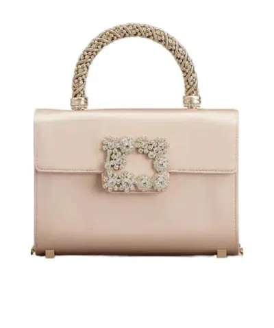 ROGER VIVIER ROGER VIVIER EMBELLISHED FOLDOVER TOP TOTE BAG