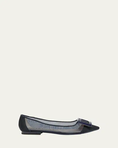 ROGER VIVIER GOMMETTINE NET BALLERINA FLATS