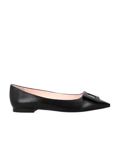 ROGER VIVIER ROGER VIVIER GOMMETTINE POINTED-TOE FLAT SHOES