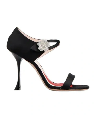 ROGER VIVIER ROGER VIVIER I LOVE VIVIER DAISY STRASS HEELED SANDALS