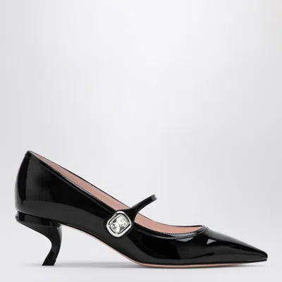 ROGER VIVIER ROGER VIVIER PATENT MARY JANE VIRGULE DECOLLETÉS