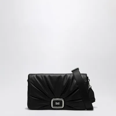 ROGER VIVIER ROGER VIVIER VIV' CHOC LARGE BLACK LEATHER BAG