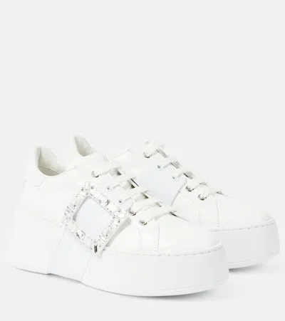 ROGER VIVIER VIV' SKATE LEATHER SNEAKERS