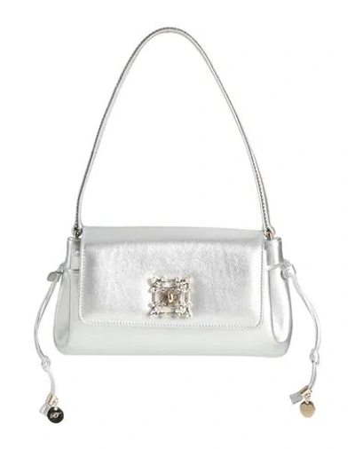 ROGER VIVIER ROGER VIVIER WOMAN HANDBAG SILVER SIZE - LEATHER