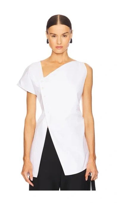 ROHE ASYMMETRICAL POPLIN TOP