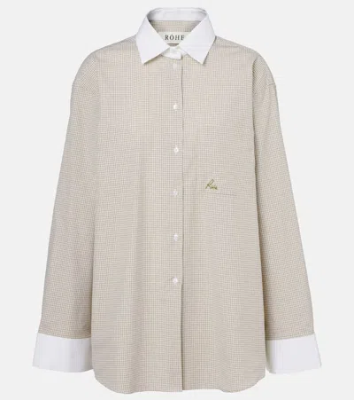 ROHE CHECKED COTTON SHIRT