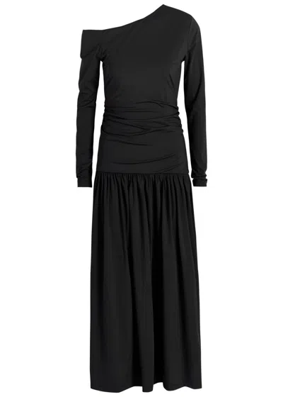 ROHE ROHE GATHERED STRETCH-JERSEY MIDI DRESS