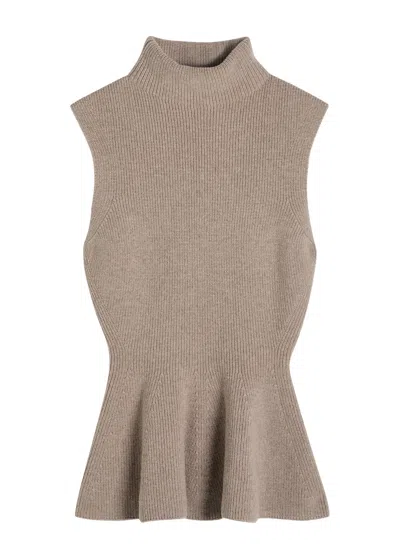 ROHE ROHE SCULPTURAL WOOL AND CASHMERE-BLEND TOP
