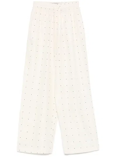 ROHE SILK DOTTED TROUSERS