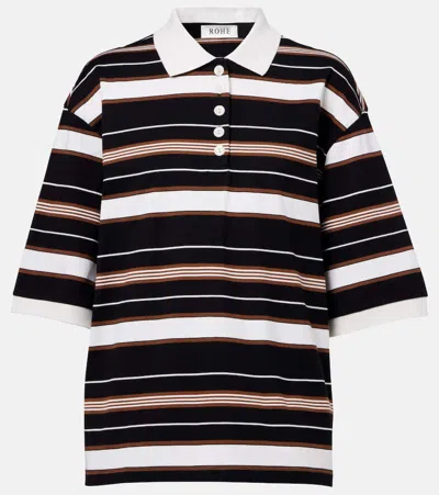 ROHE RÓHE STRIPED COTTON POLO SHIRT