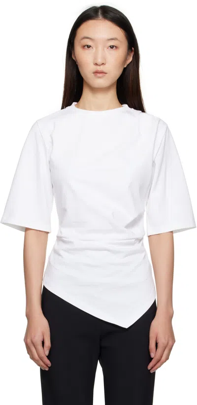 ROHE WHITE REINVENTED TWISTED T-SHIRT