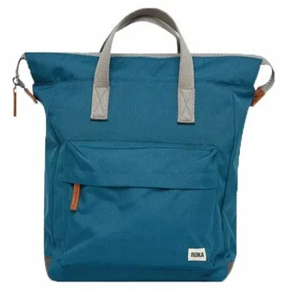 ROKA ROKA UNISEX BANTRY B MEDIUM SUSTAINABLE CANVAS BACKPACK - MARINE BLUE