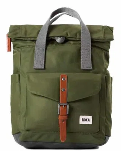 ROKA ROKA UNISEX CANFIELD C MEDIUM SUSTAINABLE NYLON BACKPACK - AVOCADO GREEN