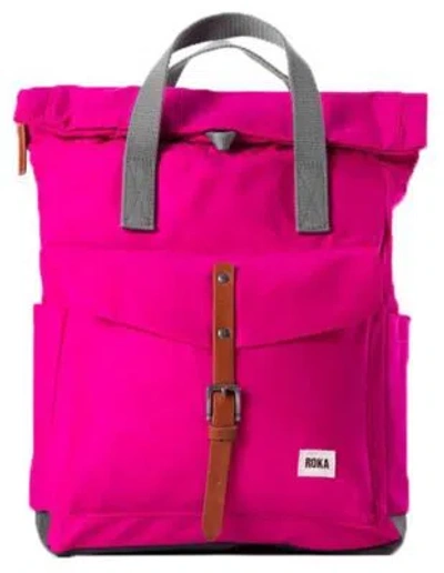 ROKA ROKA UNISEX CANFIELD C MEDIUM SUSTAINABLE NYLON BACKPACK - CANDY PINK