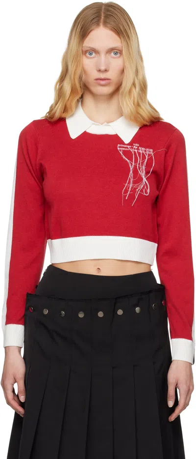 ROKH RED CONTRASTED POLO