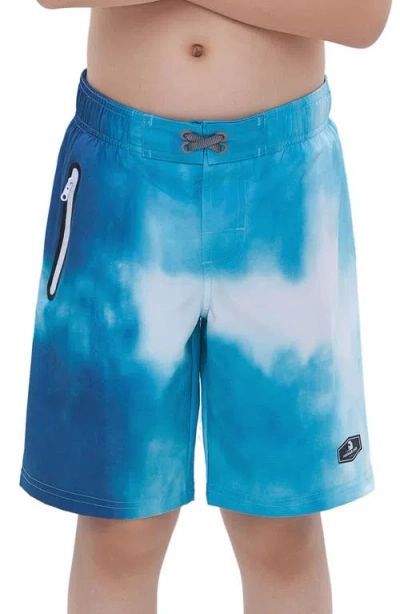 ROKKA&ROLLA ROKKA&ROLLA KIDS' 4-WAY STRETCH SWIM TRUNKS WITH MESH LINING